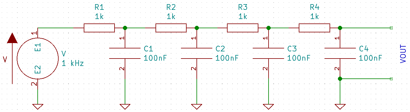 four stage RC filter