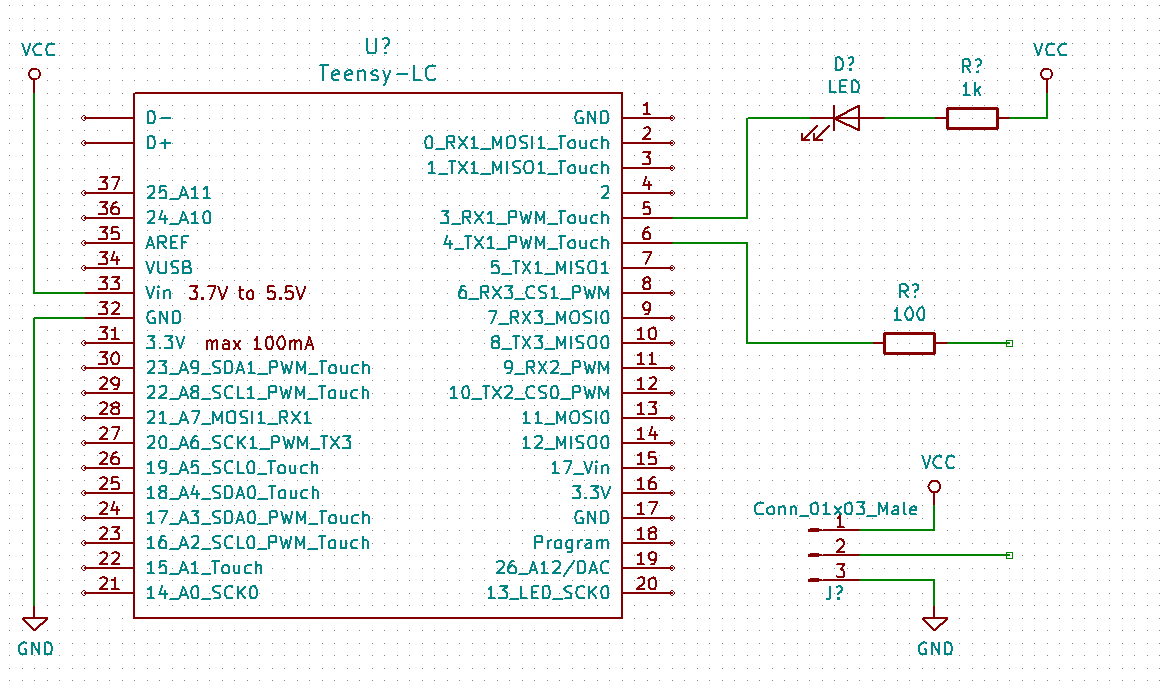 Component layout with wires